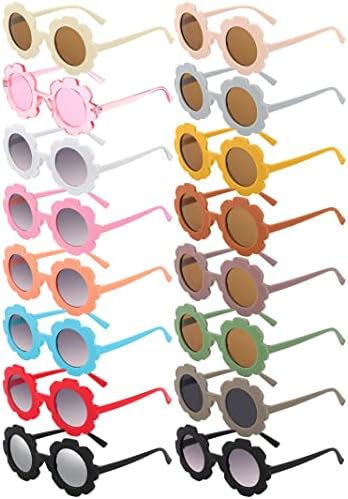 Elcoho Kids naočare za Sunce u obliku cvijeta slatke okrugle naočare za sunce za dječake i djevojčice za zabavu