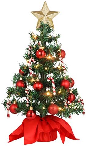 Partykindom mini božićno stablo umjetno božićno drvce, praznična lažna radna površina sa LED