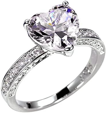 Prstenovi za žene 2023 rođendanski pokloni Fashion Ženski ljubavni srčani cirkonijski dijamantski prsten za angažman