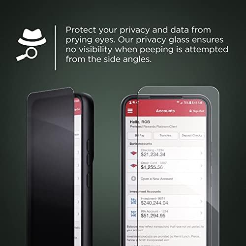 magglass privatnost iPhone 14 kaljeno staklo za zaštitu ekrana kompatibilno, uključuje aplikator za telefon