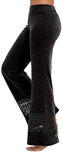 MIASHUI Yoga pantalone sa džepovima za žene visoke Casual Yoga noge čvrste pantalone široke