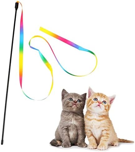 Lianyao 2pcs Interaktivne mačke igračke, mačke igračke, dvostrana dužna vrpca zadirkivanje mačjih igračaka
