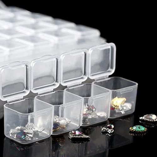 Plastična Dijamantska posuda za farbanje sa 28 proreza, prozirna kutija za odlaganje perle Organizator