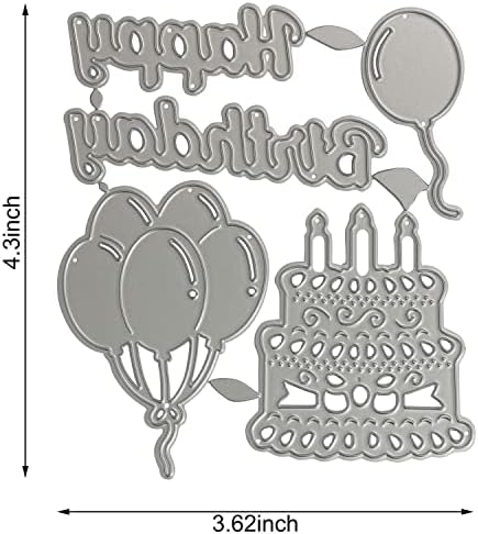 XGNG Die Cuts Metal Rođendan Rezanje izrada ballona Happy Rođendana Torinci Section Dies za rođendanska