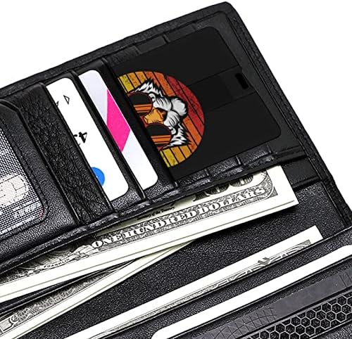 Tiger Retro Sunset USB Flash Drive Dizajn kreditne kartice USB Flash Drive Personalizirani memorijski štap
