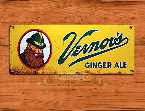 Mnup Vernor's Ginger ale Soda Oglas zidni dekor Vintage Jedinstveni kućni zidni dekor Tin znak 6 x 12