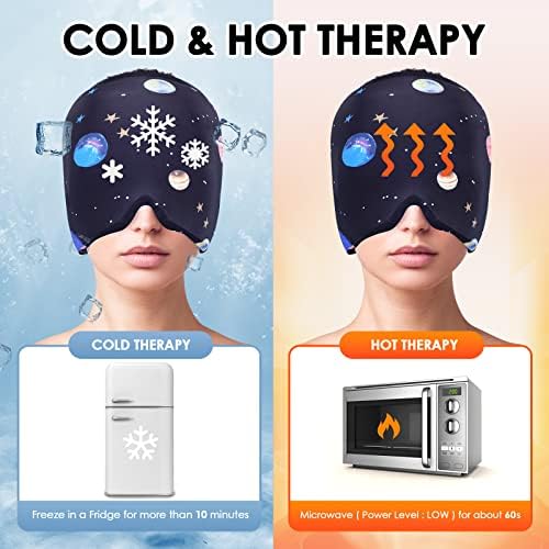Freshme migraine relief Cap-Migraine Ice Hat Starry Sky Print headache Relief Cap Cold and