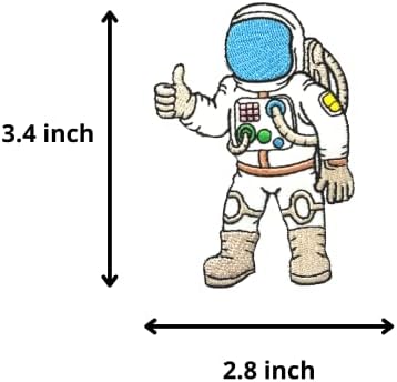 Alfa K astronaut vezeno željezo na / šivanje na patch-u, slatka aplikacija zakrpa za odjeću, jakne, ruksake,