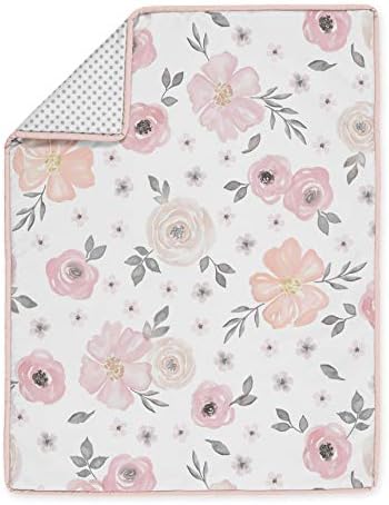 Sweet Jojo Designs rumenilo ružičasto siva Boho cvjetna djevojka Dječji krevetić set posteljine za novorođenčad
