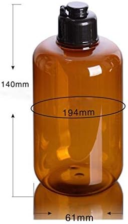 3pcs 300ml / 10oz prazan smeđi plastični plastični čep boca Jars boila kozmetički nosač kontejnera
