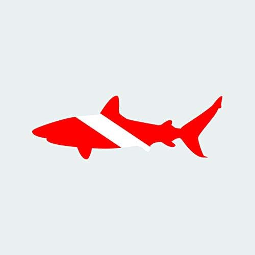 FAPGHIX SHARK SCUBA Naljepnica zastava naljepnica za samoljepljivu ronilac niz zastava za ronjenje
