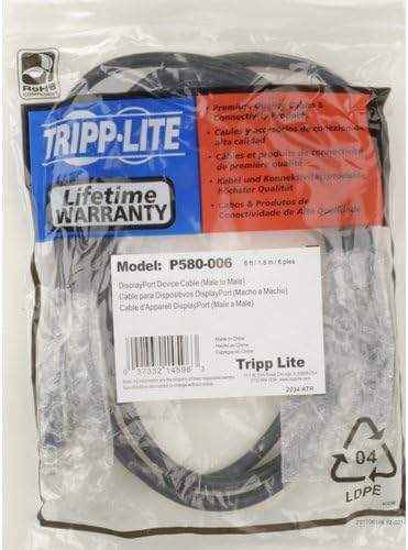 Tripp Lite DisplayPort kabel sa zasunom, DP do DP, 4K x 2k, 3-ft. , Crna