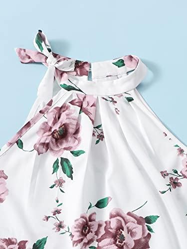 Wdirara Ženska odjeća od 2 komada Floral Print Tie vrat Halter Top I set kratkih hlača