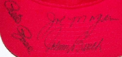 Joe Morgan Johnny Bench Pete Rose Big Crvena mašina potpisala je bejzbol kapu šešir PSA! - autogramirani MLB