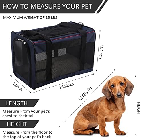 Sklopivi nosač za mačke i pse-izdržljiva putna torba za pse koju je odobrila aviokompanija za kućne