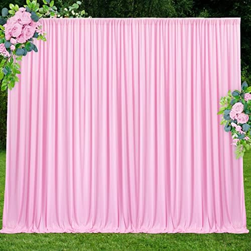 10ftx20ft Baby pink backdrop zavjese ploče za zabave, 4 ploče 5ftx10ft poliesterske zavjese