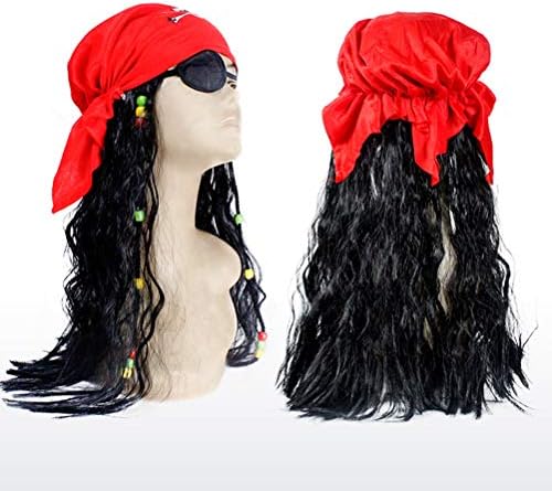 Gusarski kostim setovi Halloween Cosplay Dodatna oprema Pirate Hood Wig Set zakrpa za oči