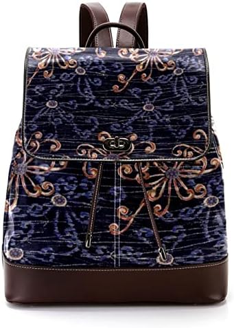 VBFOFBV putni ruksak, backpack laptop za žene muškarci, modni ruksak, japanska mornarica plava zlatna cvjetna