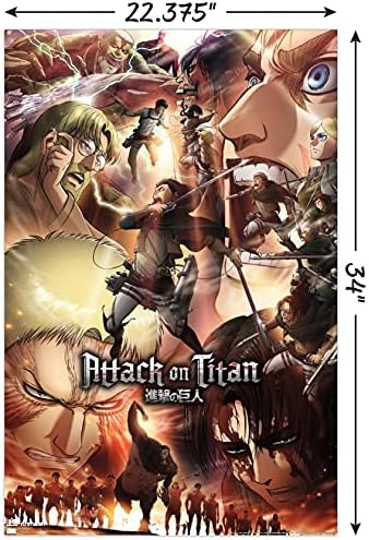 Trendovi Međunarodni napad na Titan: Sezona 3-ključni umjetnički zidni Poster, 22.375 x 34,