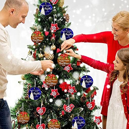 Prvi Božić u Novom ornamentu za dom 2021 personalizirani Mini jedinstveni smiješni 1. Božićni ukrasi kuća