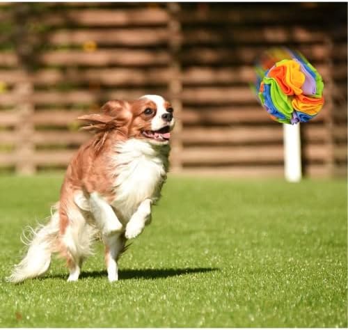 Hishlotus 5.9inch Shuffle Ball za pse, pseći igračka za obuku za dosadu, šareni paski kuglični