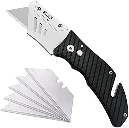 MANUFORE sklopivi nož sa neklizajućom ručkom sa 5kom rezervnih sečiva nož za brzu izmjenu noža za sečenje