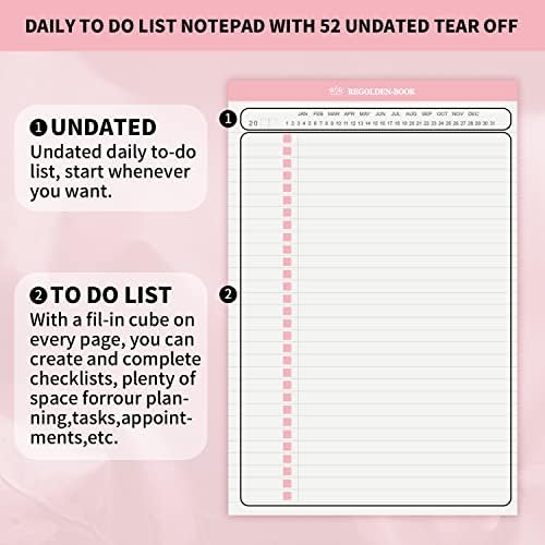 Regolden-Book svakodnevno obavljajte na listu Notepad planer, note jastučići 5x8 s popisom prijenosne