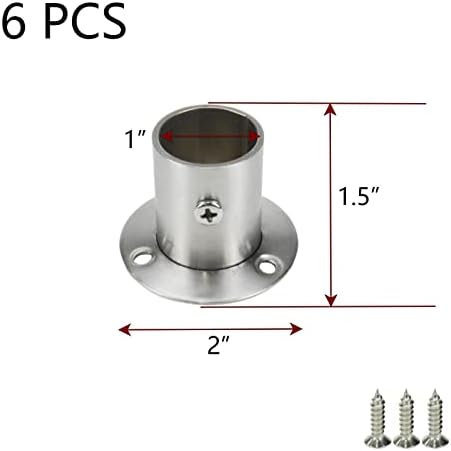 PUFGUY 1 X1.5 Držač za drhti od nehrđajućeg čelika prirubnica set prirubnica pričvršćivača nosača u pričvršćivača