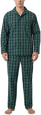 Lapasa muške pidžame set salon za spavanje s dugim rukavima PJ gornji dno sa džepnim tkanim