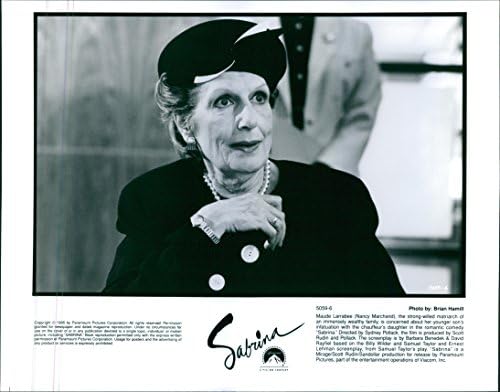 Vintage fotografija Nancy Marchand glumi Maude Larrabee u romantičnoj komediji-dramskom filmu iz 1995.godine,Sabrina.