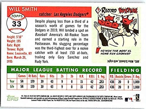 2020 ARCHPS ARHIVS 33 Will Smith Los Angeles Dodgers Baseball Card