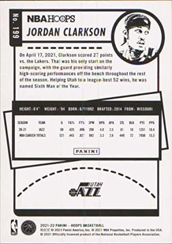 Jordan Clarkson 2021-22 Panini Hoops 199 nm + -MT + NBA košarkaški jazz