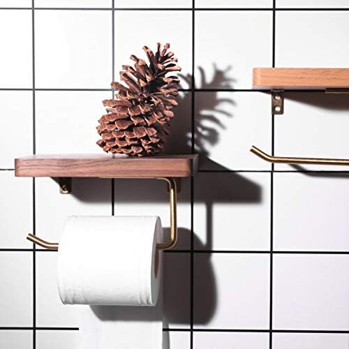 Genigw kupatilo od punog drveta mesingani držač papira držač papira Nosilac non-perforiranog