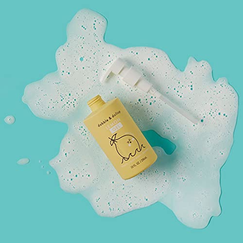 Dabble & Dollop Lemon Gel - 3-u-1 prirodna pjenušava kupka, šampon za pranje tijela & šampon za djecu,