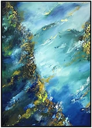 XJJZS okeansko more ručno oslikano moderno platno ulje na platnu Mural dekoracija Doma apstraktna umjetnička