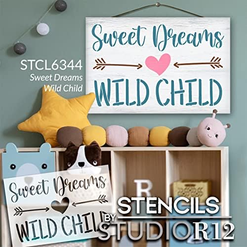 Slatki snovi divlja dječja riječ umjetnička šablona od Studior12 | sa strelicama | Toddler, Dečiji