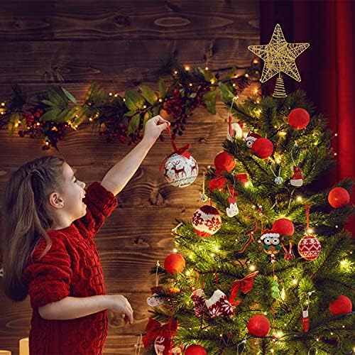 Derayee Christmas Star Topper Dekoracija, blistana krovna ukras za božićne stablo sezonski dekor