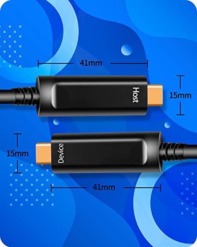 Fiber optic USB C do USB C kabla, 10Gbps High Speed ​​Active optički tip C 3.1 kabel za web kamere, kamere,