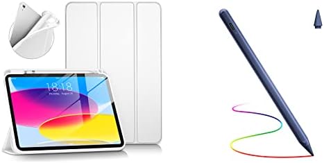 DTTO iPad 10. generacijski slučaj, tanki tri-preklopi meka TPU nazad sa paketom držača olovke sa olovkom