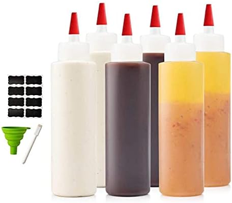 6-pack Premium Plastic Condiment Squirt Squirt boce za umake, boje,ulje, začine,prelive za