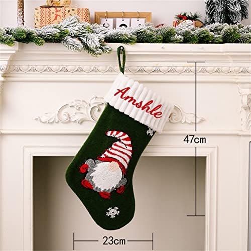 Kikishopq Božićne čarape za porodicu personalizirano pletenje božićno čarapa monogram božićne