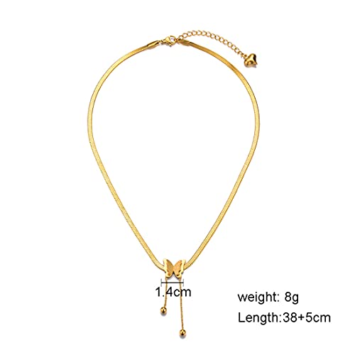 Tayel Vintage leptir ogrlice zlatni privjesak zmija minimalistički ogrlica Nakit podesiv za žene