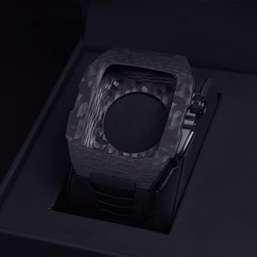 AEMALL Carbon Fiber Modifikacijski komplet za Apple Watch 7 45 mm Carbonfiber futrolu, za 6 SE 5 4 44