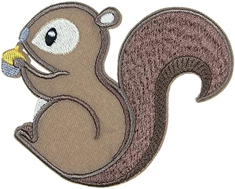 JPT - Squirrel Chipmunk Animal Slatko crtani izvezeni aplicirani željezo / šiva na zakrpama Značka