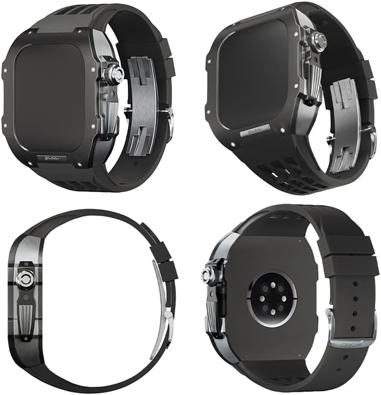 Texum Titanium Case Gumeni remen za Apple Watch serija 4 5 6 SE serija za zamjenu silikonskih remena visokog
