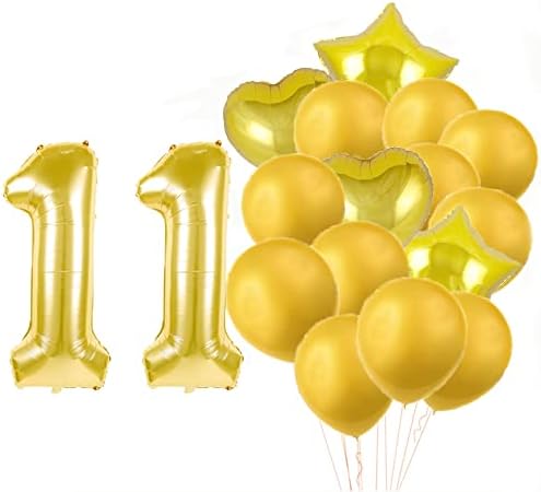 Slatki 11. rođendanski ukrasi za zabavu, zlatni broj 11 baloni, 11. folija milar baloni lateks balon ukras,