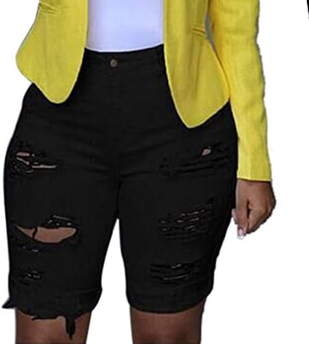 MGBD Womens Summer Ripped Denim kratkih kratkih kratkih kratkih dizajnera s džepovima Ležerne vruće hlače odsječene