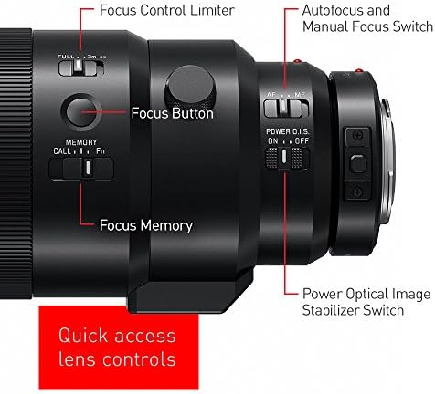 Panasonic Lumix G Leica DG Elmarit Professional objektiv, 200mm, F2.8 Asph, Mirlo bez ogledala, optički O.I.S,