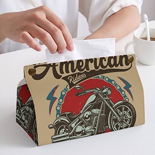Kutija za tkivo motociklom PU kožna držač salveta za stolni stol Countertop Home uredski automobil