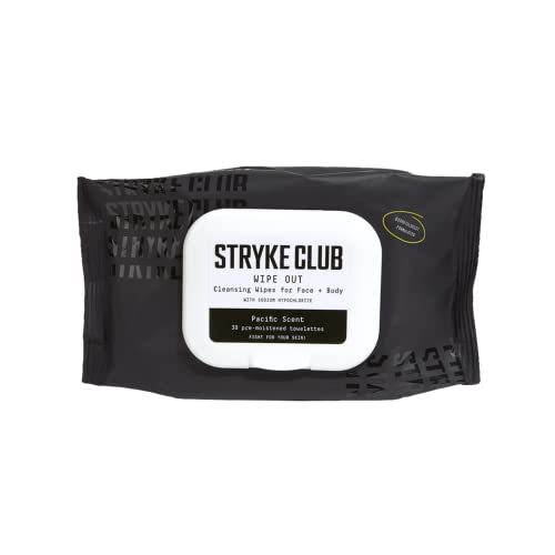 Stryke Club maramice za čišćenje lica, biorazgradivi ručnici za lice Fight & amp; Treat Breakouts,